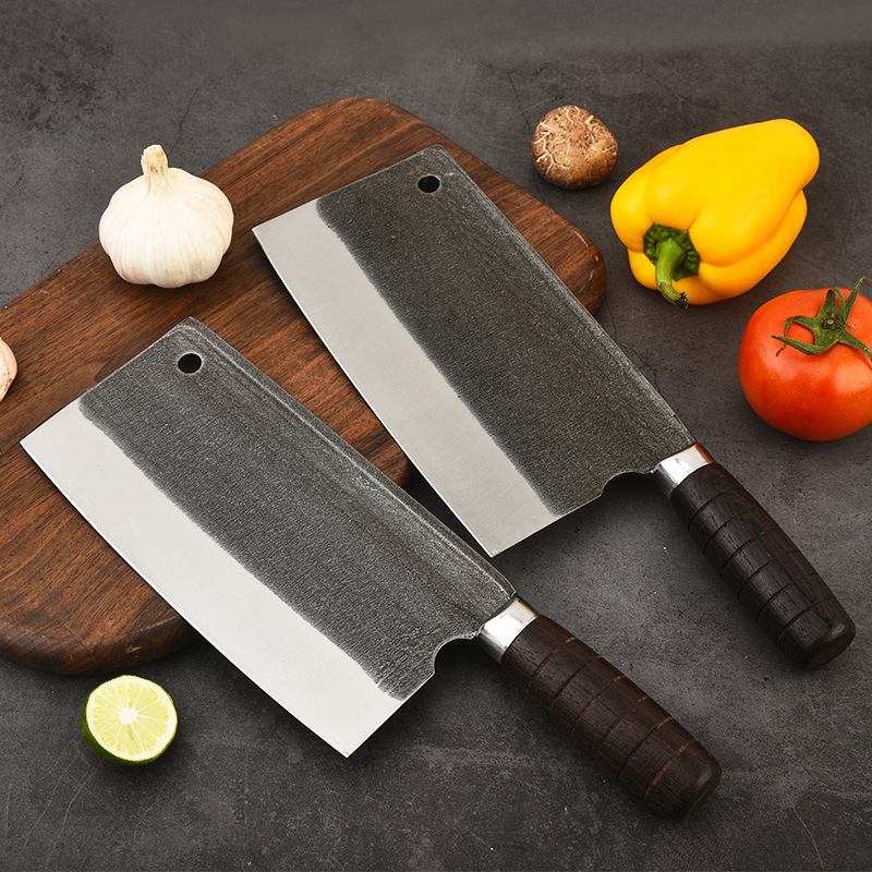 Thickened chef's special knife for barbecuing and curing, Yangjiang hand-forged chopping knife for cutting chicken, duck and goose, meat and slices, civil and military kitchen knives details Picture