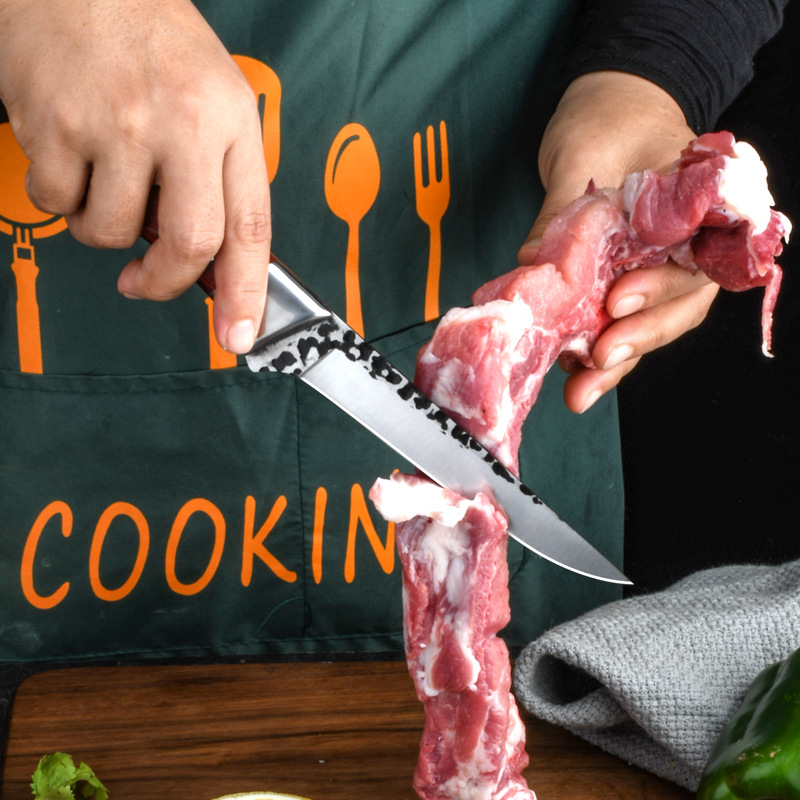 In stock, there are forged stainless steel boning knives, meat cutting knives, sharp commercial slaughtering knives, and meat shaving and cutting knives Specification drawing