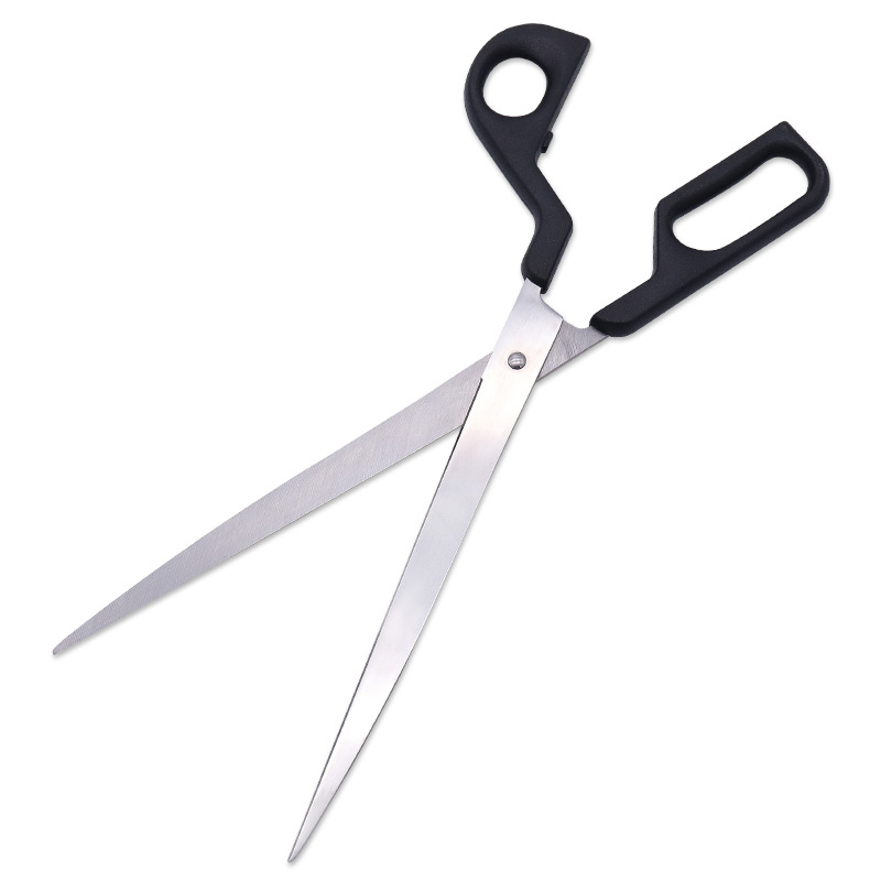 Velvet flower scissors, stainless steel tailor's fabric scissors, clothing tools, household multi-functional scissors, extended barbecue scissors Specification drawing