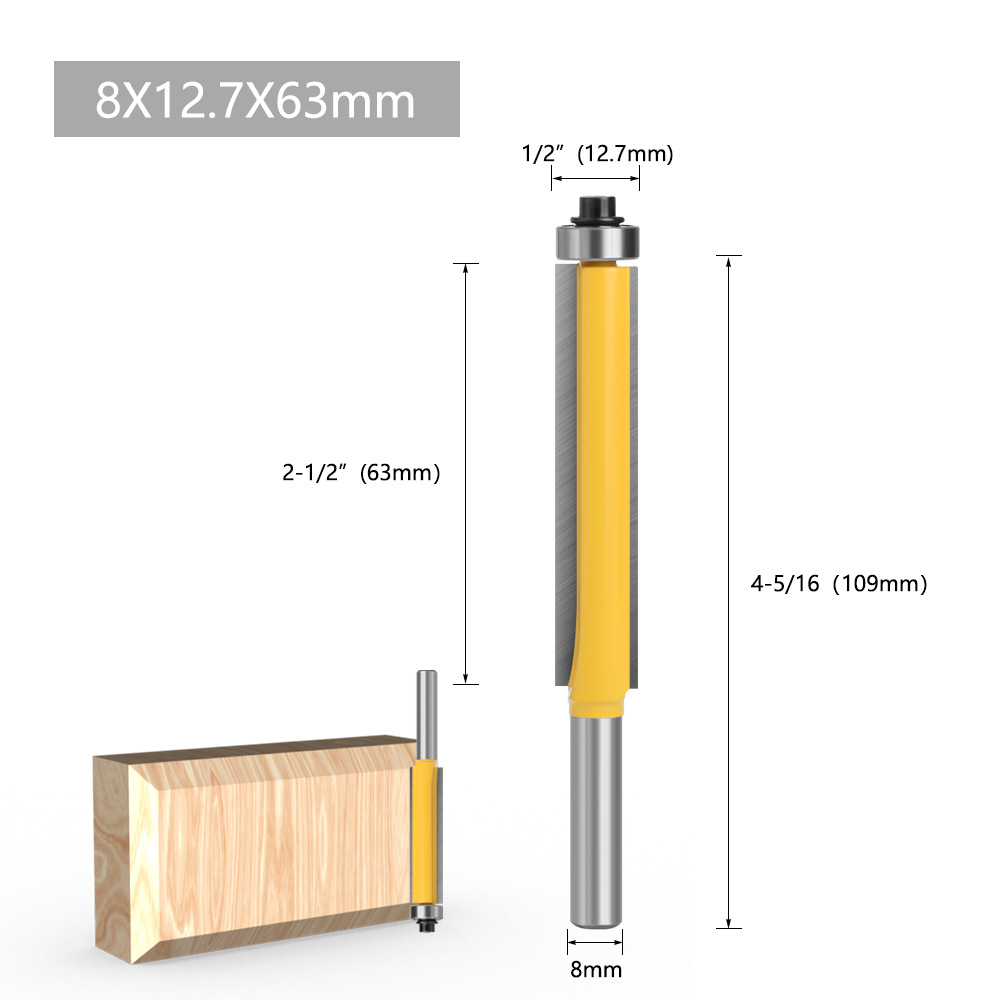 8 extended bearing trimming knives, woodworking milling cutters, trimming machine heads, and line trimming knives undefined