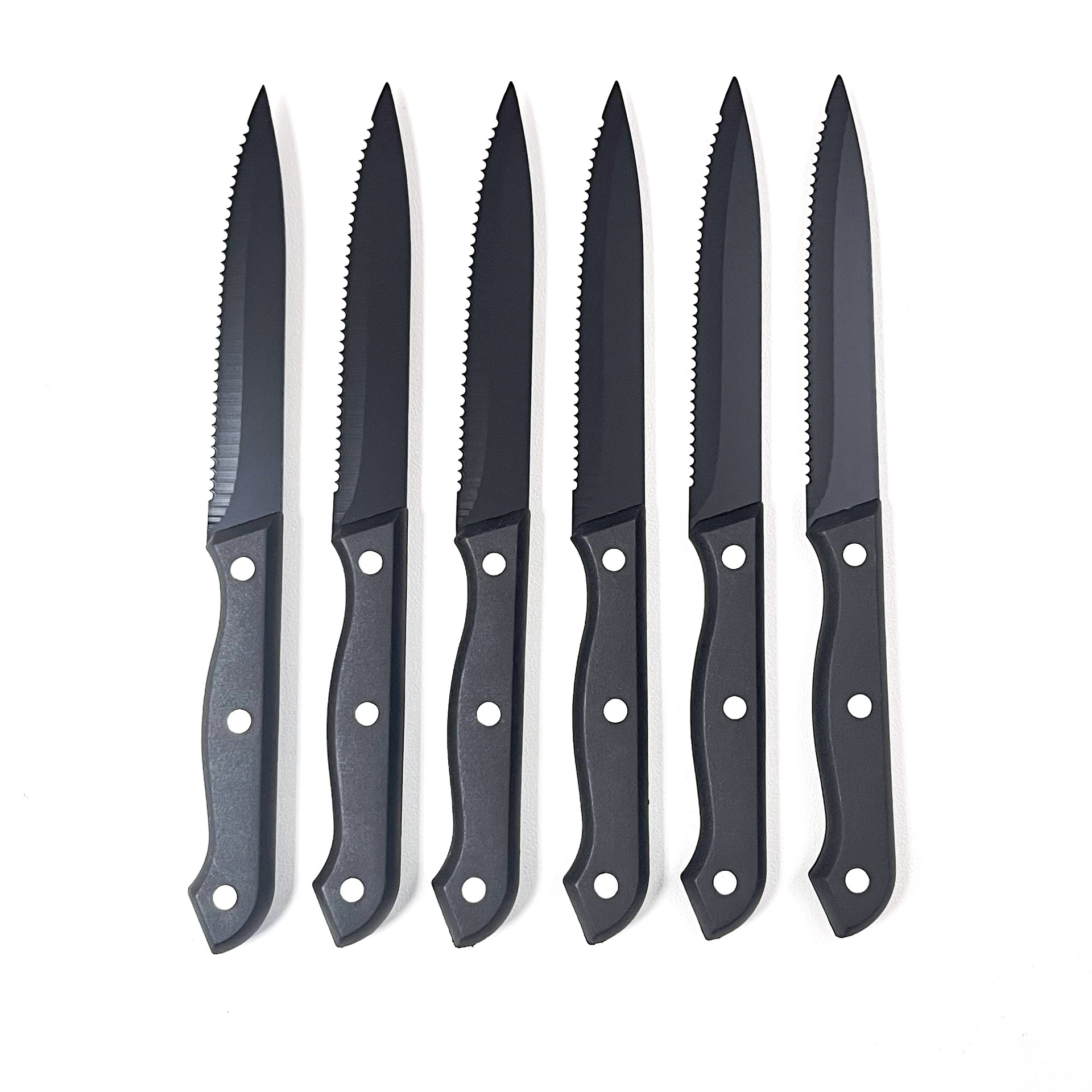 Manufacturer's in-stock stainless steel steak knife, 5-inch pointed tip, aluminum nail, PP handle, bright steak knife, special for Western cuisine details Picture