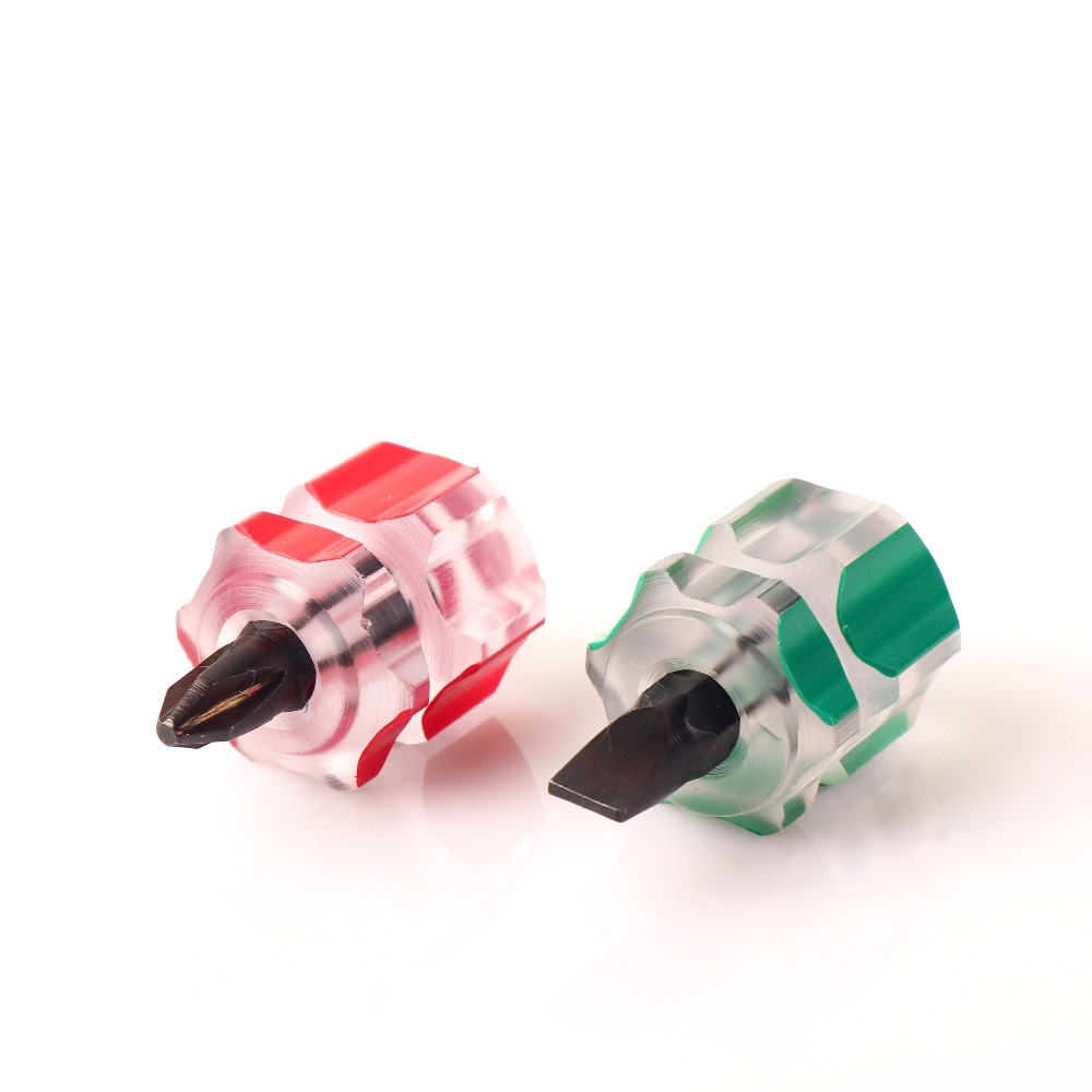 Radish head screwdriver, mini flat-head cross screwdriver, mudguard set, short-handled manual hardware tools Item Picture