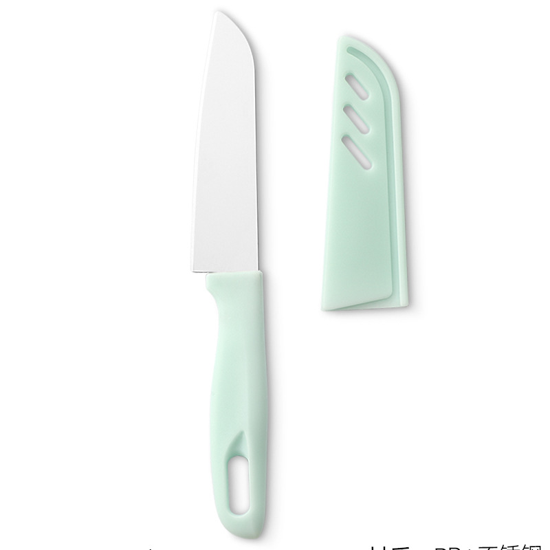 Fruit knife, stainless steel knife, gift, portable household, plastic handle, one-yuan store, fruit peeler, wholesale in Yangjiang Item Picture
