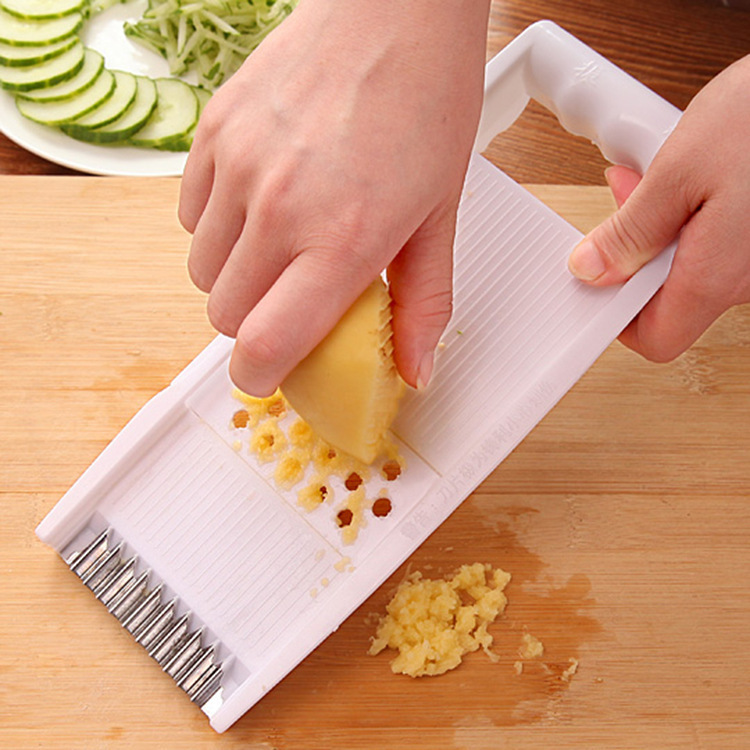 Stainless steel multi-functional vegetable cutter, household shredded potato cutter and grater, slicing, hand care, radish cleaning, kitchen wonder details Picture