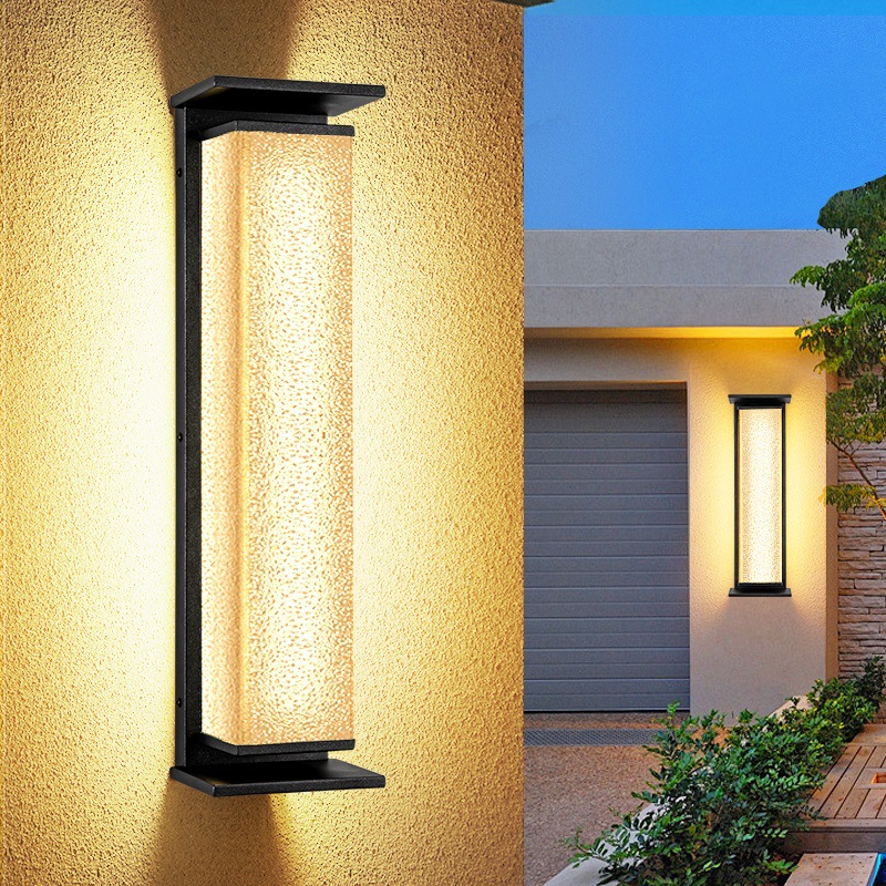 Outdoor waterproof solar wall lamps, villa side gates, columns, exterior walls, courtyards, simple outdoor electric wall lamps Specification drawing