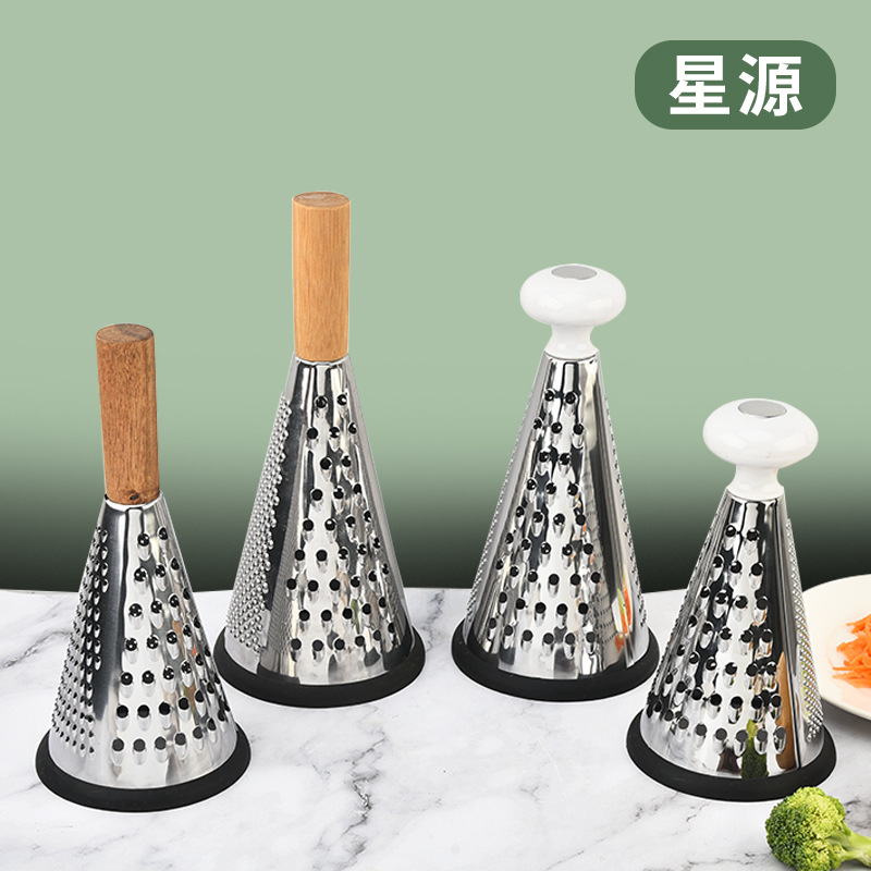 Three-sided cyclone circular pile grater, 430 stainless steel grater, kitchen small tools, cheese grater, potato slicer full figure