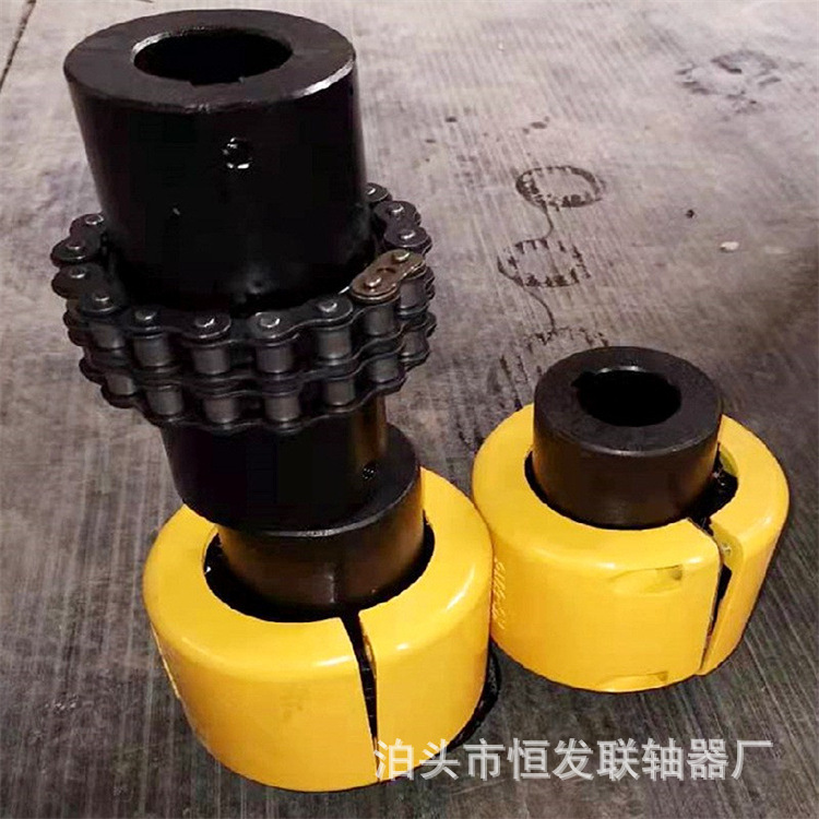 GL roller chain coupling with cover gear sprocket connector, high-torque elastic coupling Specification drawing