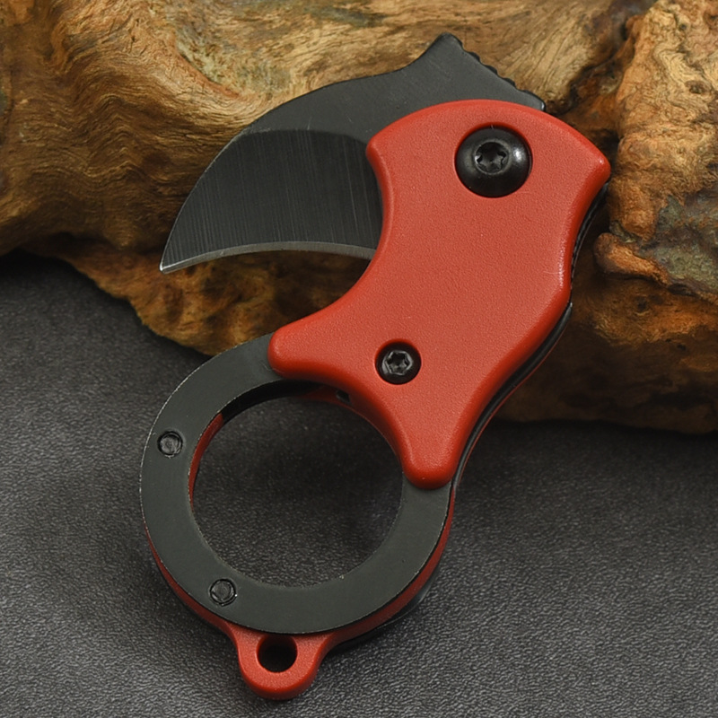 Outdoor folding knife, mini portable EDC key knife, fox claw knife, express box opening knife, camping knife Specification drawing