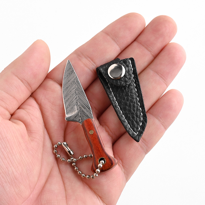 Mini parcel opening and unpacking knife, outdoor portable knife, small knife, exquisite stainless steel forged keychain knife undefined