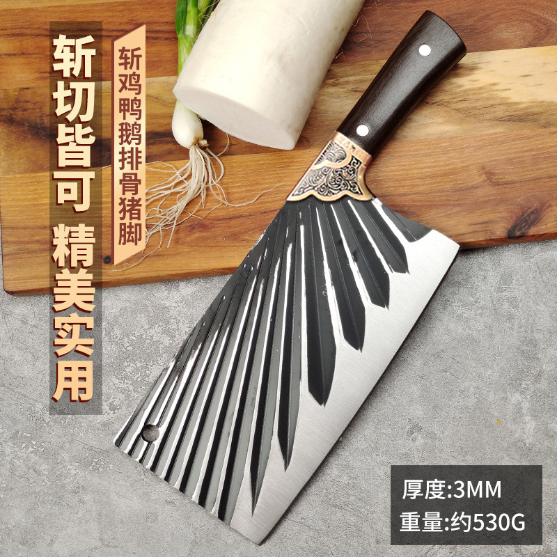 The manufacturer forgings Longquan chopping knives, bone-cutting, slicing and meat-cutting knives, stainless steel kitchen knives, street stall bestsellers, 20-yuan model details Picture