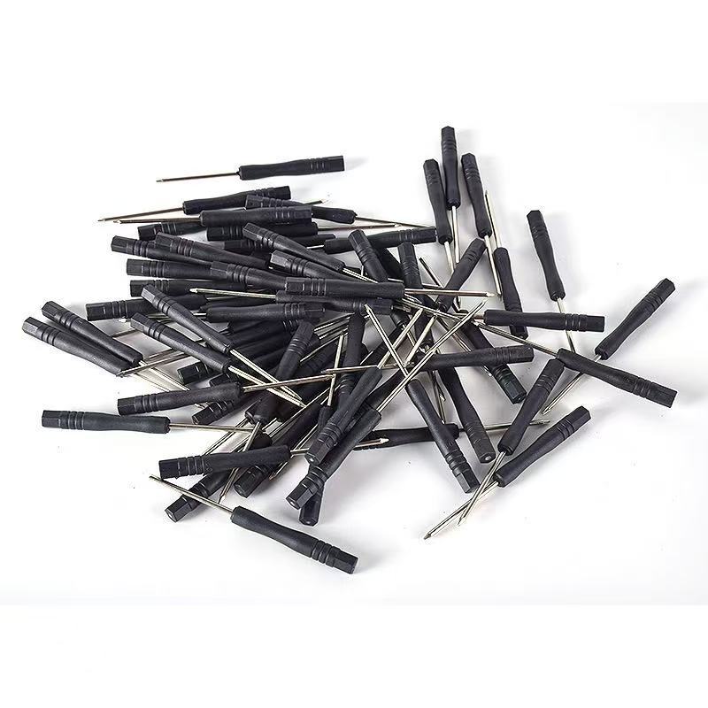 Large-handled screwdrivers T2, T3, T4, T5, T6, screwdrivers 2.0, 3.0, cross-head screwdrivers, hexagonal socket, black head and black arrow Specification drawing