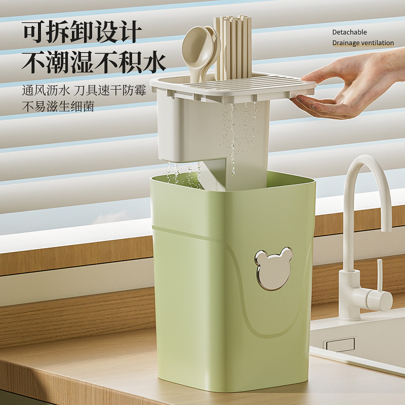Kitchen multi-functional knife rack, kitchen countertop, knife storage rack, dormitory draining, household knife rack, knife storage wholesale Specification drawing