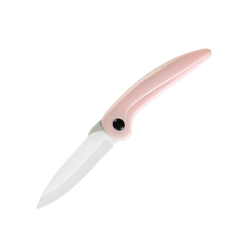 Folding knife, ceramic fruit knife, portable parrot folding knife, mini multi-functional household peeler knife, creating high-end Item Picture