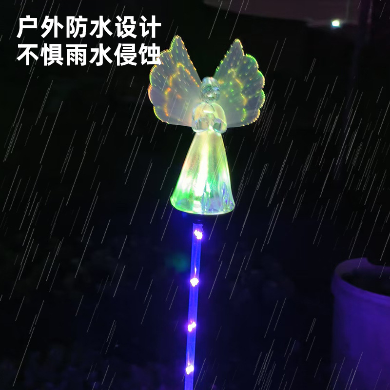 Cross-border Angel landscape lights, solar lights, outdoor waterproof lighting, courtyard lights, garden decoration lights, ground insert lights Application Scenario