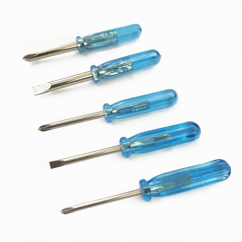 Transparent blue 2.0 cross-shaped one-line toy delivery mini screwdriver 1.6mm cross-shaped crystal small blue screwdriver Item Picture
