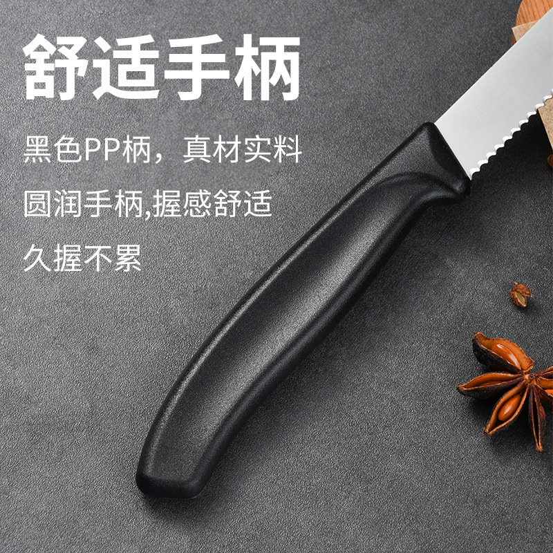Western-style steak knife, stainless steel steak knife, serrated knife set Specification drawing