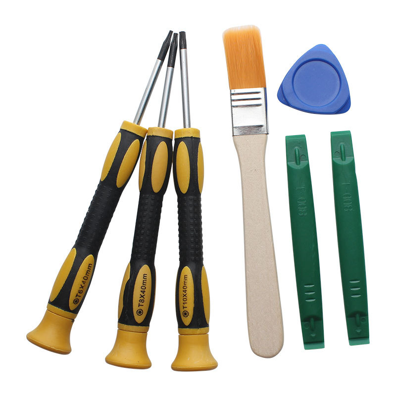 Wholesale 7-in-1 Switch Xbox360 controller T6, T8, T10 disassembly irregular screwdriver brush tool set Specification drawing