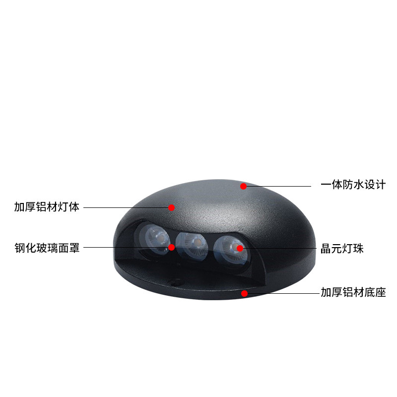 Outdoor turtle-back lights, scenic area track and plank road lights, side-emitting staircase lights, seven-color led, popular walkway light manufacturers Application Scenario
