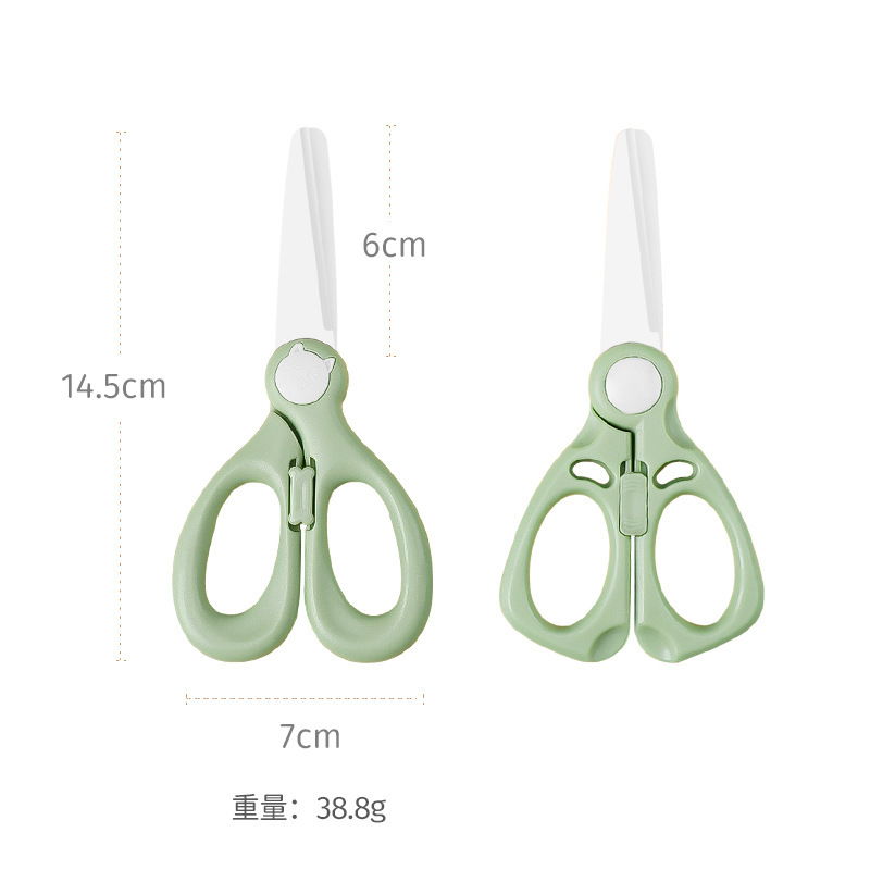 Baby food scissors, baby food grinder set, stainless steel baby food scissors, portable baby small scissors, ceramic scissors Item Picture