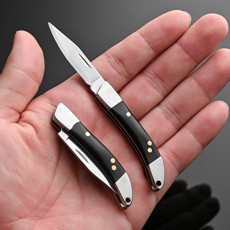 Mini folding knife, express delivery opening knife, outdoor portable knife, small knife, exquisite stainless steel fruit knife undefined