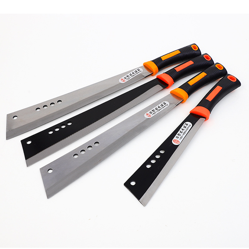 Wholesale of manganese steel double-color large sheet knives, woodcutting knives, outdoor tree cutting knives, mountain cutting knives, and agricultural and garden manganese steel long sheet knives Application Scenario