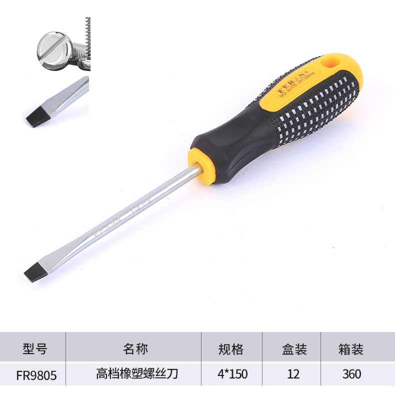 Screwdriver manufacturers wholesale high-end three-color massage handle anti-slip screwdrivers, chrome vanadium steel cross-shaped flat-head screwdrivers undefined