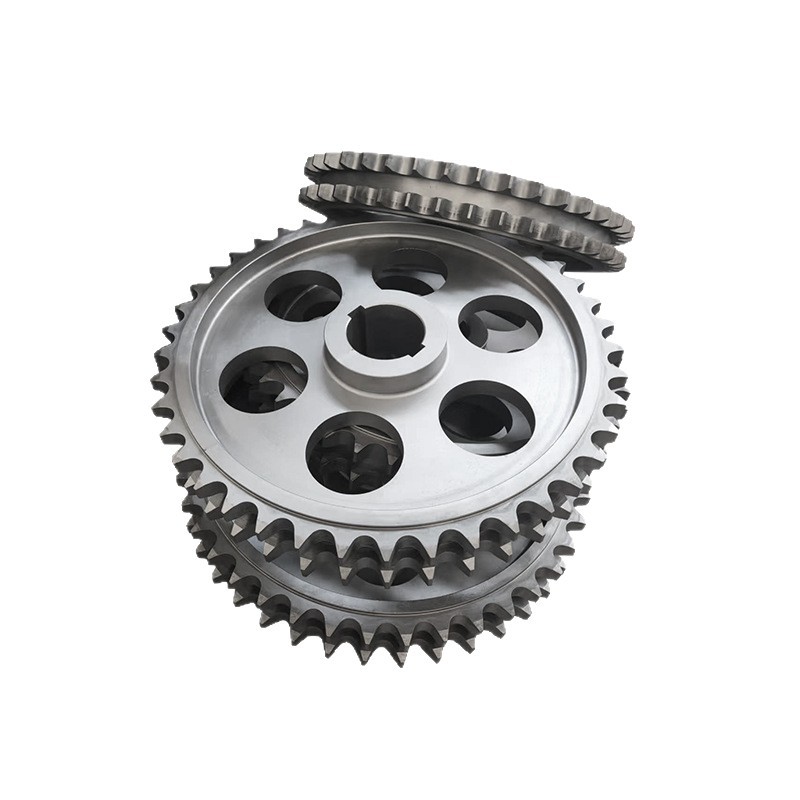 Large mechanical parts, gear rack, 45 steel sprocket, double-row transmission chain, large gear teeth, non-standard quenched sprocket shaft Item Picture