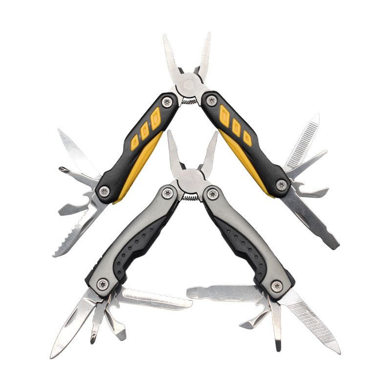 Factory direct sales of stainless steel outdoor multi-purpose tool pliers, mini small-sized gift pliers, folding portable multi-functional pliers Specification drawing