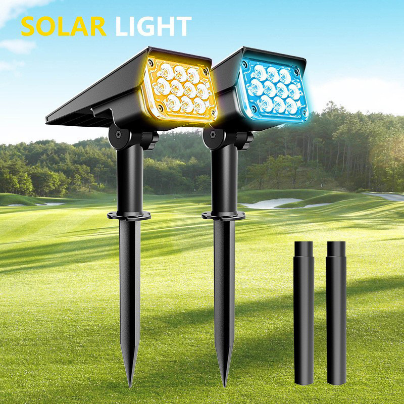 Cross-border solar lawn lights, LED waterproof outdoor spotlights, landscape garden, villa courtyard ground insertion tree lights full figure