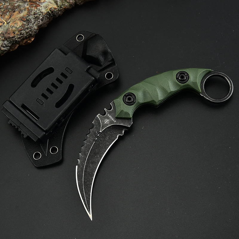 karambit Outdoor Knife, Strider, Shadow Small Claw Knife, Claw Knife, Self-defense Knife, Mini Curved Knife Specification drawing