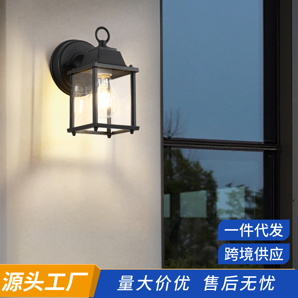Modern and simple outdoor wall lamps, waterproof for courtyards, gardens, exterior walls, villas, staircases, corridors, bedrooms, European-style wall lamps details Picture