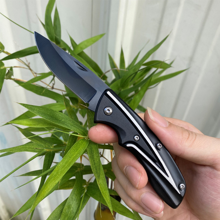 Folding knife, high-hardness outdoor folding knife, multi-functional stainless steel outdoor camping knife, portable small knife details Picture