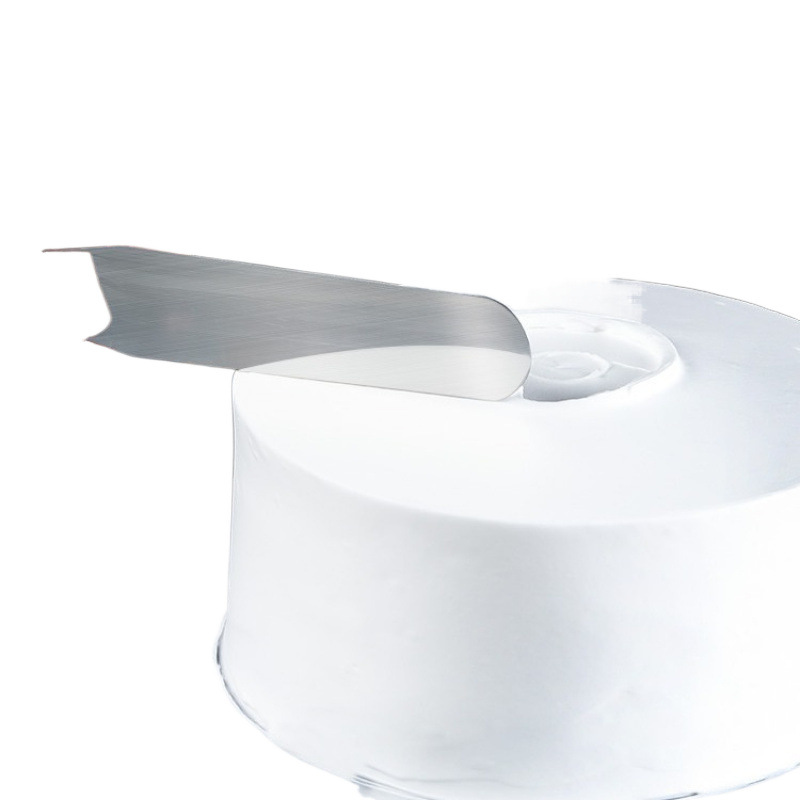 Scraper stainless steel cake cream smoothing and demolding 4/6/8/10-inch straight handle crank cake tool cross-border Item Picture