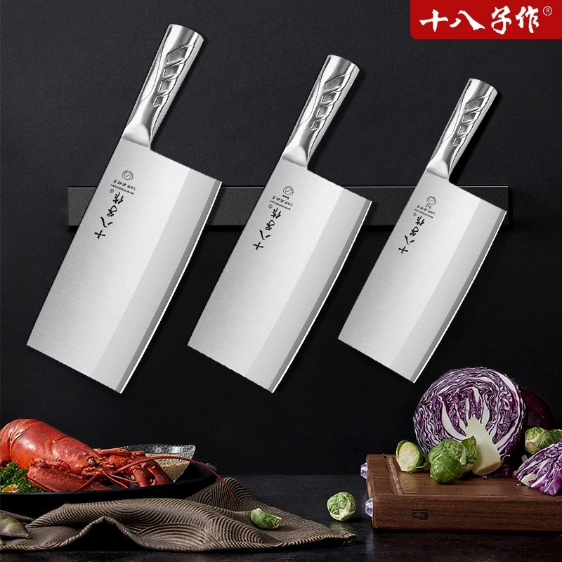 Eighteen Sons is a professional chef's knife, a dual-purpose kitchen knife for slicing and cutting, and a professional commercial hotel knife. Yangjiang full figure