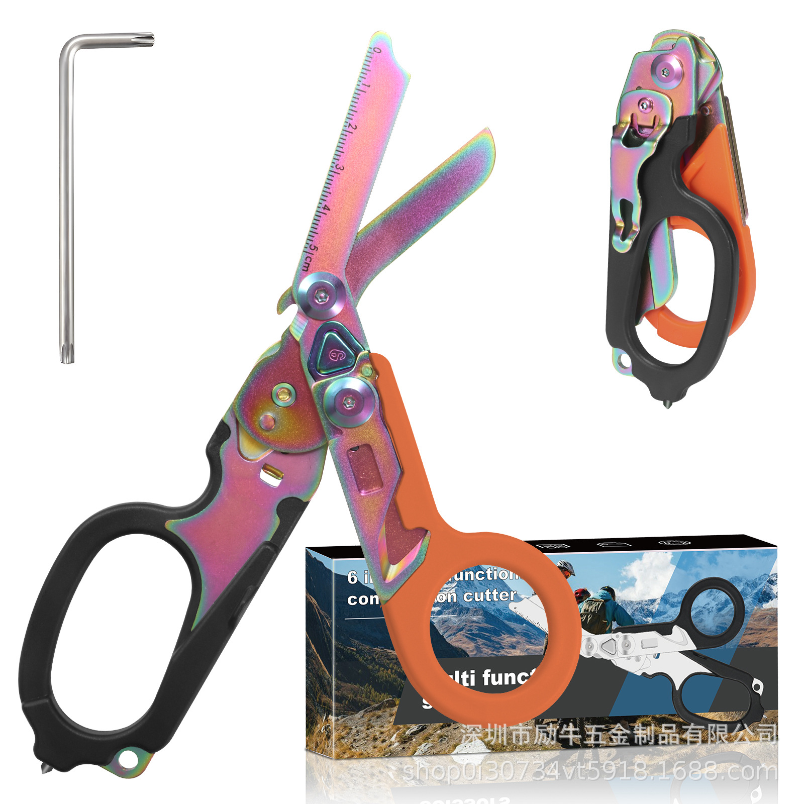 The six-in-one multi-functional tactical pliers are the same as those of Lezeman. They are outdoor raptor scissors, folding version with small handles undefined