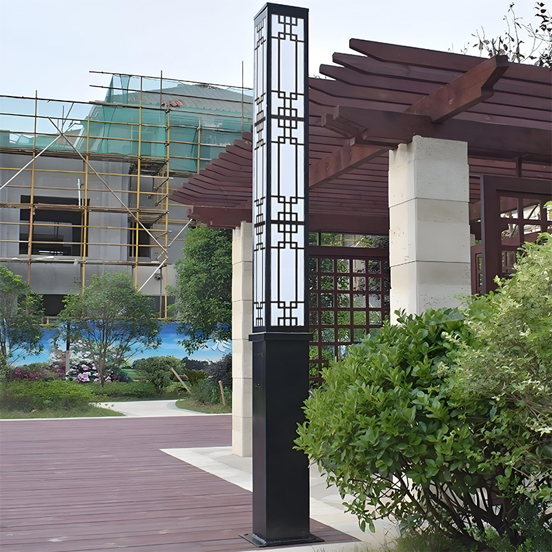 Courtyard lights, outdoor led landscape lights, 3-meter and 4-meter square lamp posts, garden square, villa community, road lamp manufacturers Specification drawing
