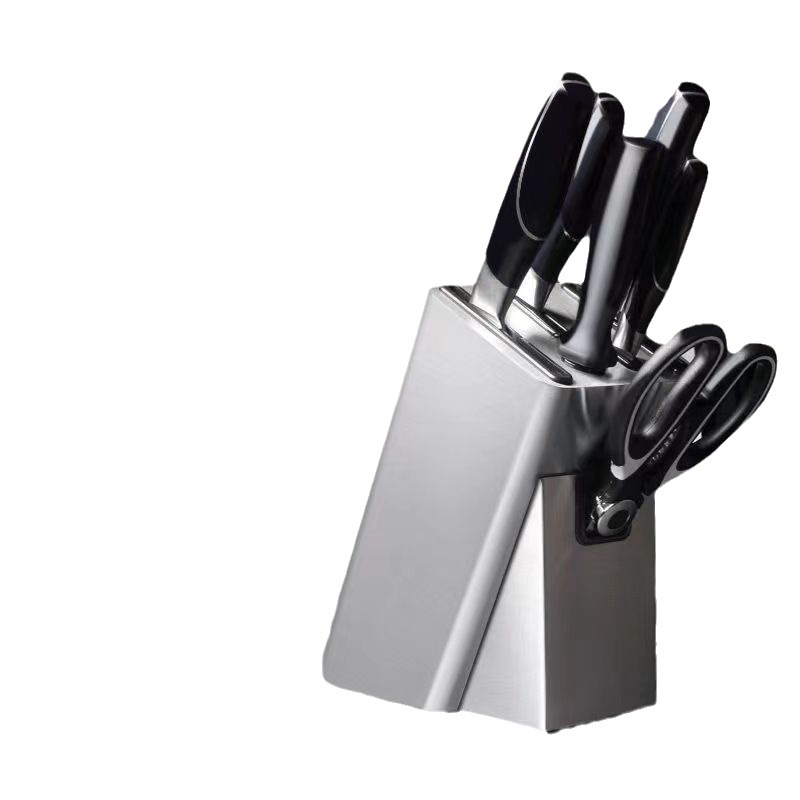 Stainless steel knife rack and knife seat, floor-standing multi-functional knife storage rack for kitchenware, kitchen knife rack and storage rack Item Picture