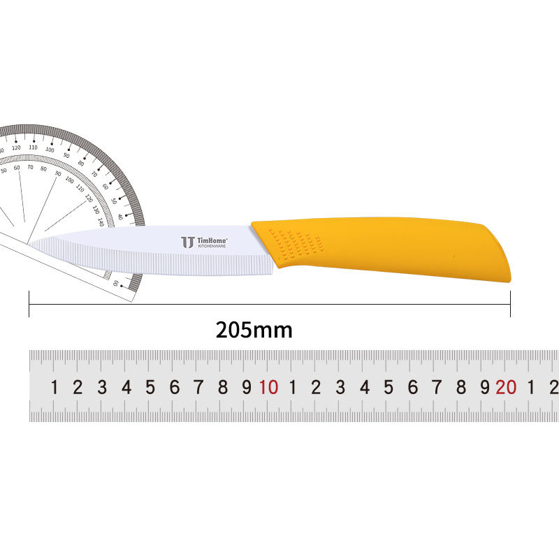 Factory stock: 4-inch ceramic single multi-purpose knife, sharp ceramic fruit knife, kitchen knife with knife sleeve Item Picture