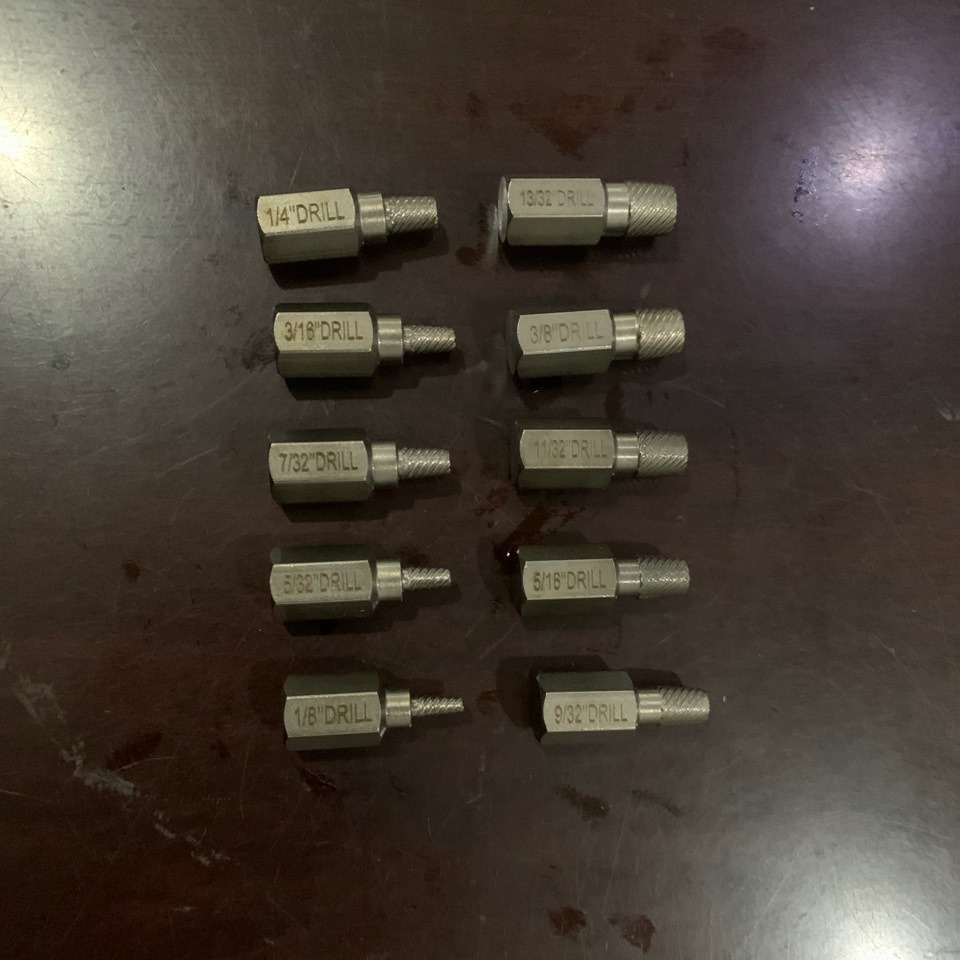 10-piece set screw remover, broken screw slippage, hexagon socket bolt removal tool, nut removal Specification drawing