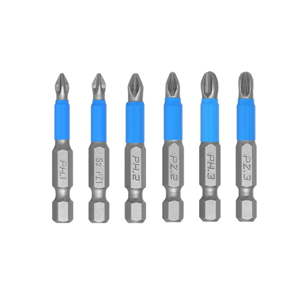 Cross-shaped anti-slip screwdriver head with blue leather, 12-piece combination S2 material screwdriver knife, 50mm long undefined