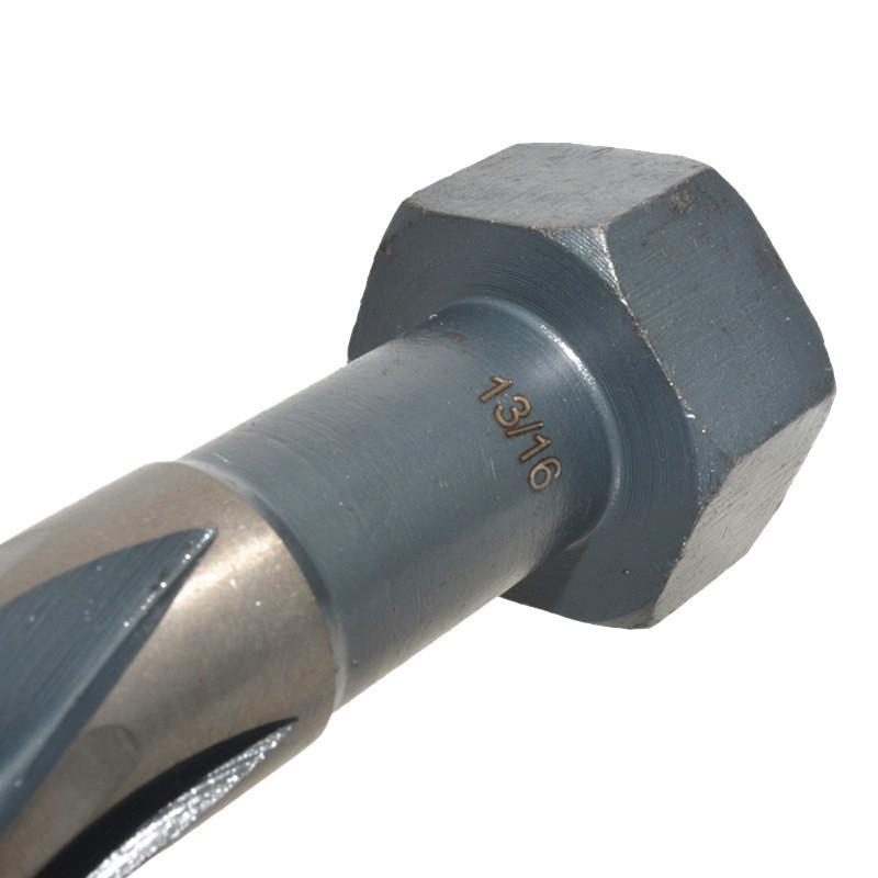 Automotive reamer high-speed steel HSS6542/M2 material 13/16 "steel plate reamer five-edge helical groove reamer Specification drawing