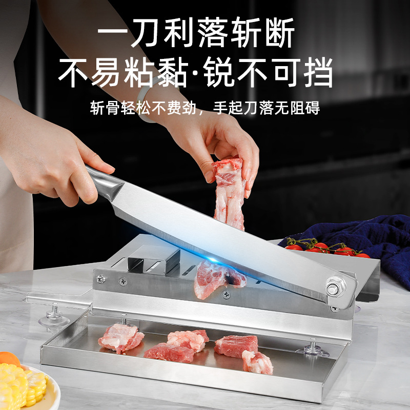 Guillotine, household pig's foot bone cutting machine, commercial pork rib cutting, bone cutting wonder tool, cutting knife, piercing knife, hay cutter, gate knife, rolling knife Specification drawing