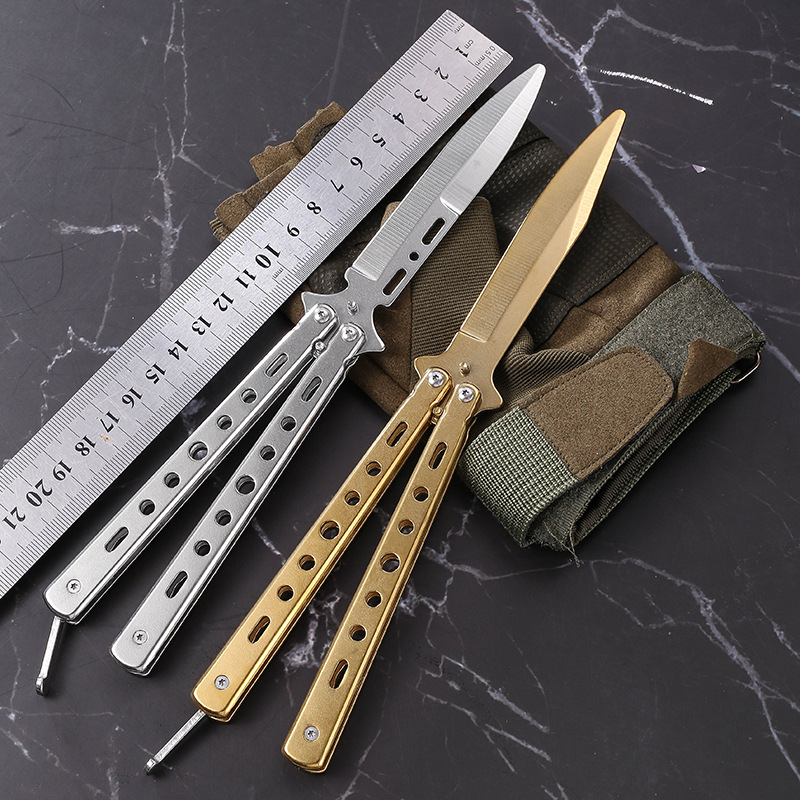 【 Large Quantity at Low Price 】 Butterfly knife, butterfly comb practice knife, folding swing knife, hand training device, all-steel ornamental knife Application Scenario