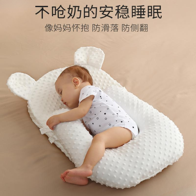 Anti-spitting baby slope pad, newborn pillow, baby feeding and lactation pillow, lying feeding, overflow and choking milk pillow, Amazon Specification drawing