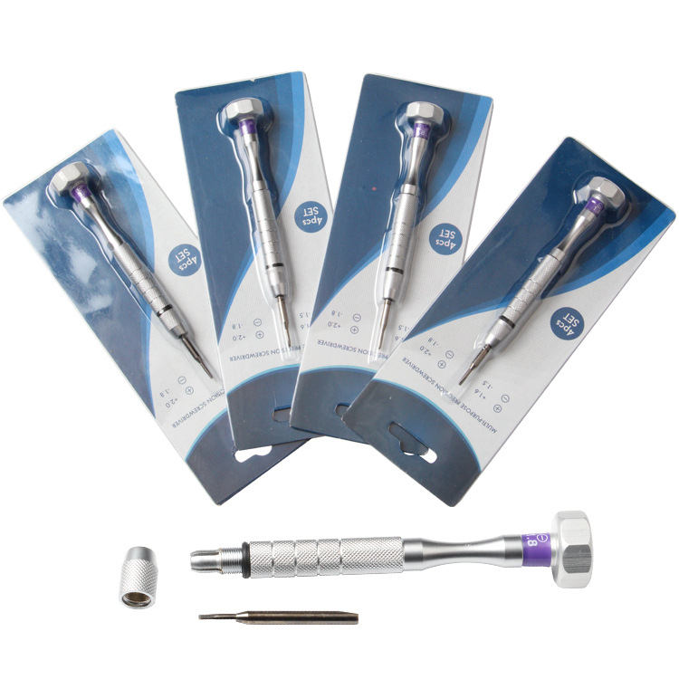 Eyewear repair tool set: Multi-specification cross-head flat-mouth eyewear screwdrivers with replaceable blade heads and screwdrivers full figure