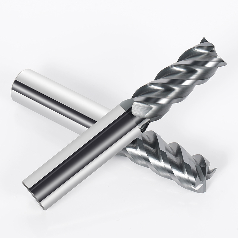 Stainless steel special milling cutter, 65-degree 4-edge steel four-edge black cutter, tungsten steel CNC alloy ultra-high hardness end mill details Picture
