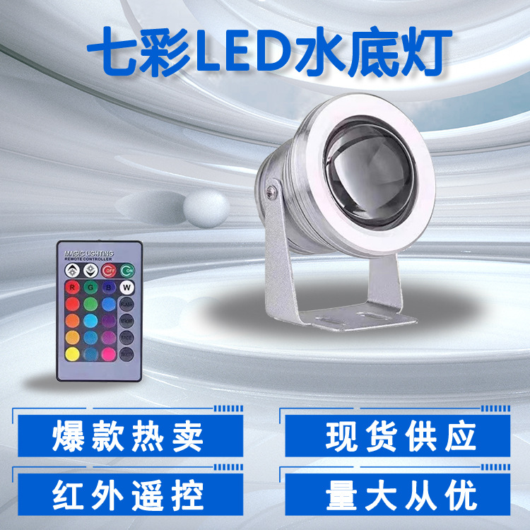 10W underwater light, fountain light, swimming pool light, rgb underwater light, led underwater light, fish full figure