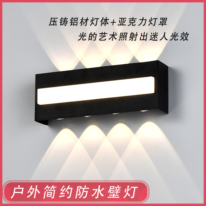 Cross-border waterproof outdoor wall lamps, wall lamps, storefront, balcony and courtyard wall lamps, exterior wall, outdoor single-line wall lamps, wholesale from manufacturers Specification drawing