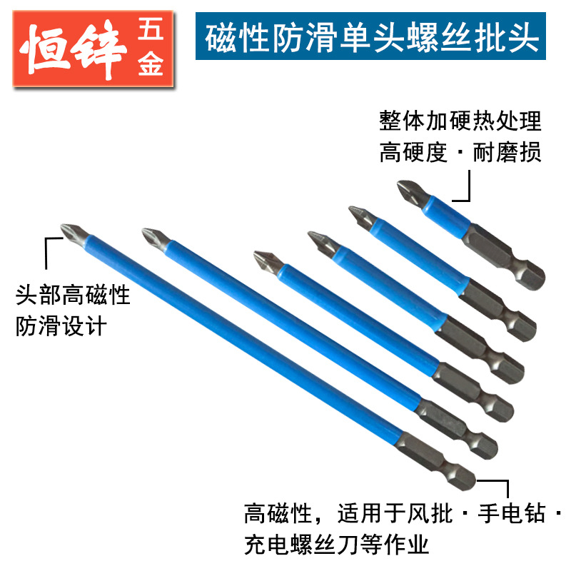 Anti-slip screwdriver bit, strong magnetic cross hand drill, anti-slip screwdriver bit, electric air screwdriver tip, screwdriver bit, screwdriver head, screwdriver details Picture