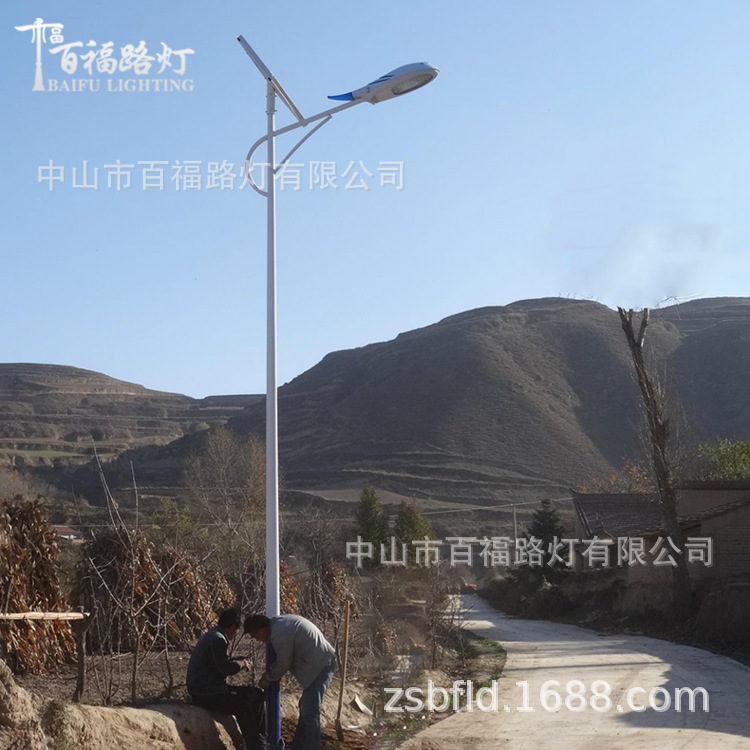 Factory wholesale of outdoor 6-meter 100W solar street lamps for municipal engineering led rural solar street lamps details Picture